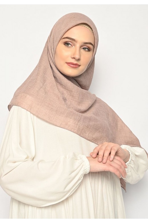 Hijab Segi Empat Voal Irania Rosybrown